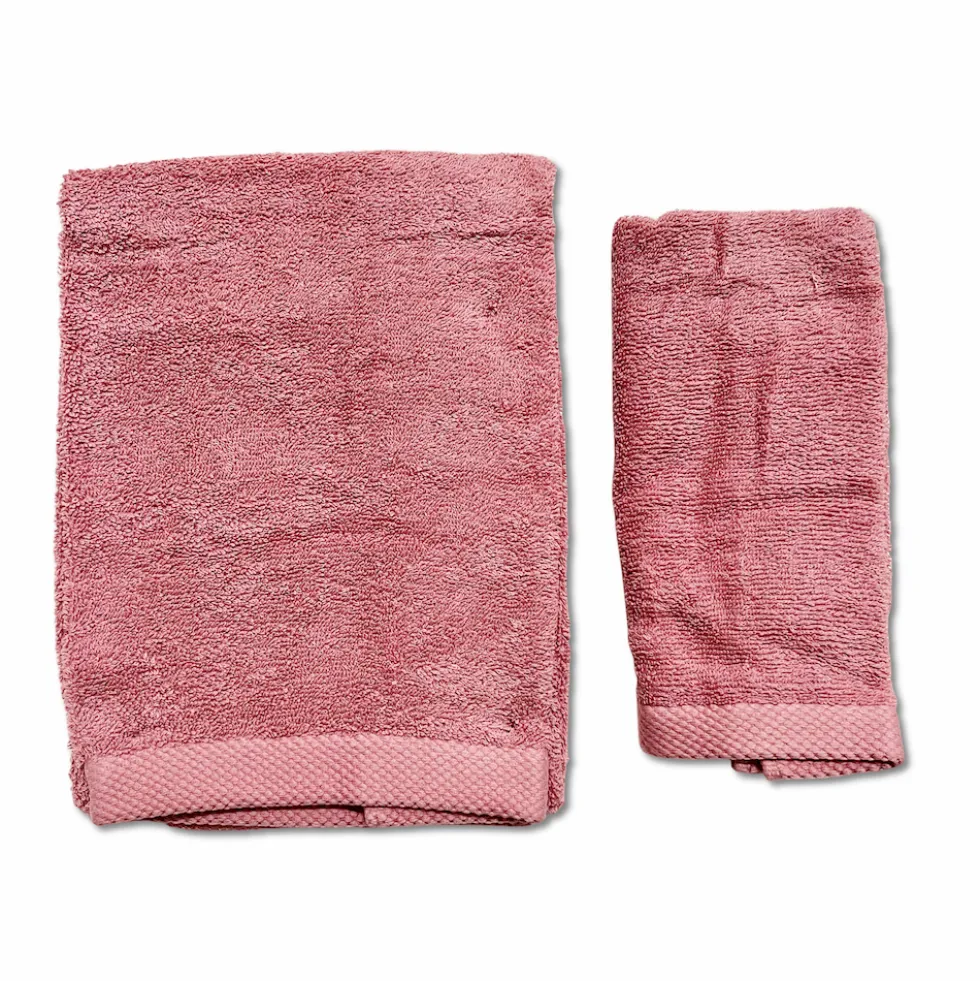 Coppia asciugamani 500 gr Melodie rosa