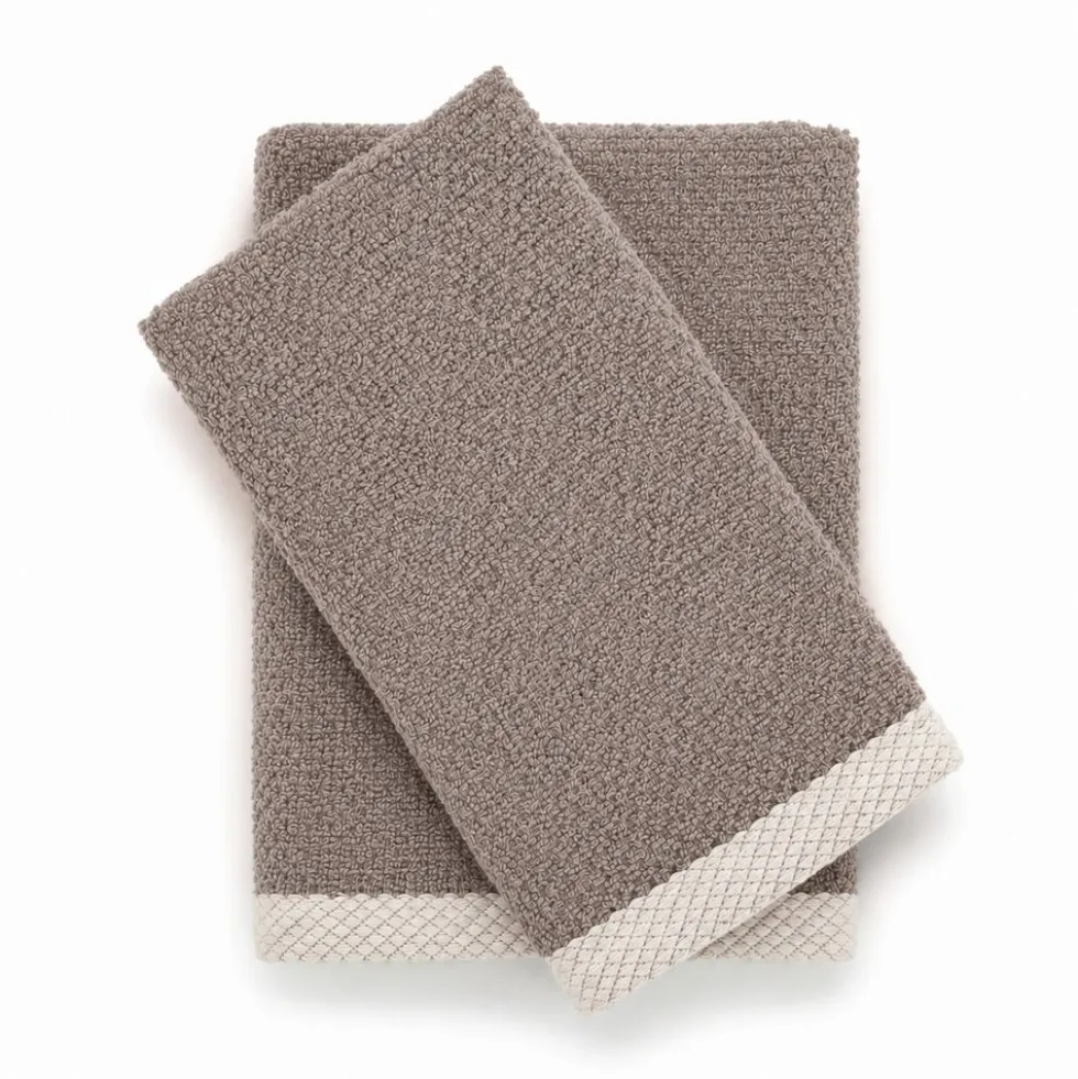 Coppia Asciugamani in Spugna Mr & Mrs Cachemire/Beige