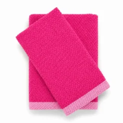 Coppia Asciugamani in Spugna Mr & Mrs Fuxia/Rosa