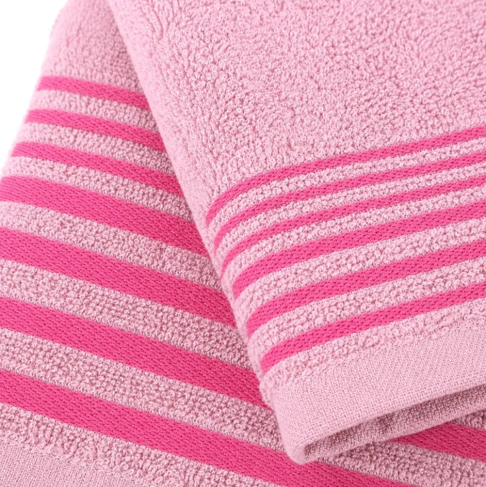 Coppia Asciugamani in Spugna Dioniso Rosa
