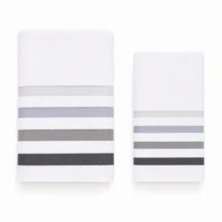 Coppia Asciugamani in spugna Colorful Bianco