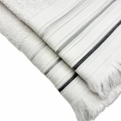 Coppia asciugamani Jacquard Maddalena Bianco