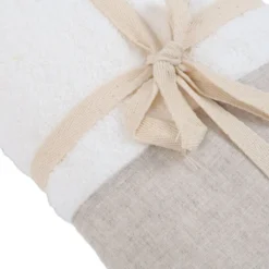 Coppia Asciugamani Natural Lino Panna