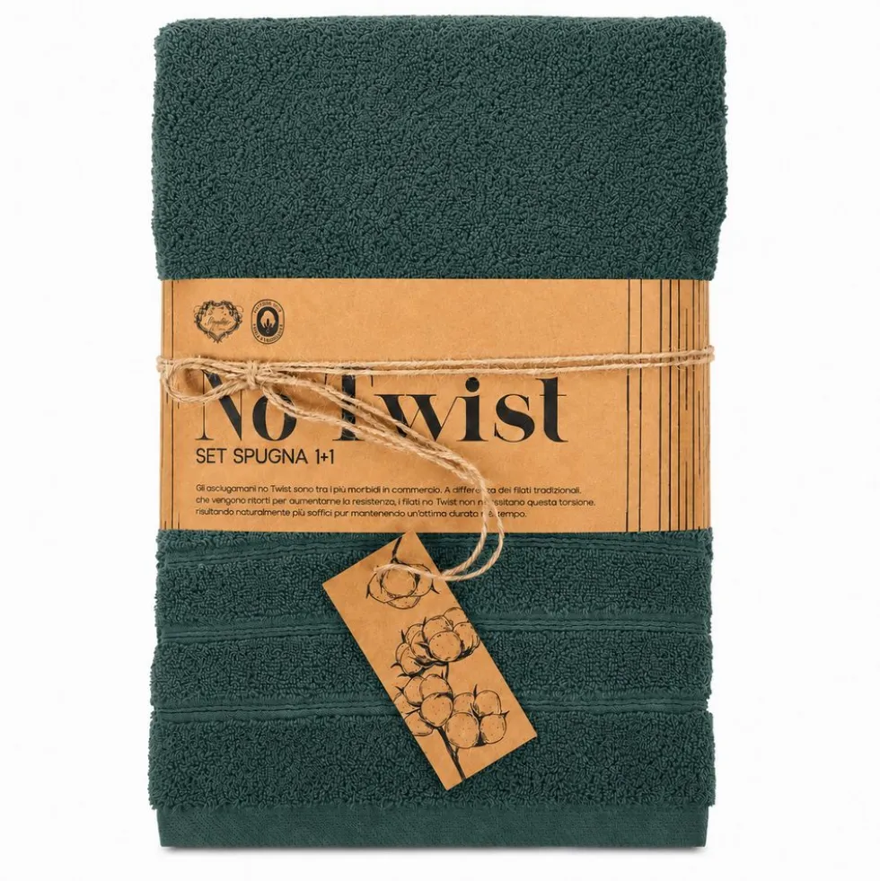 Coppia asciugamani No Twist Sottobosco