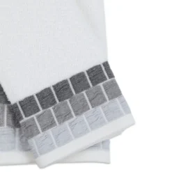 Coppia asciugamani Spugna Jacquard Rocio Bianco