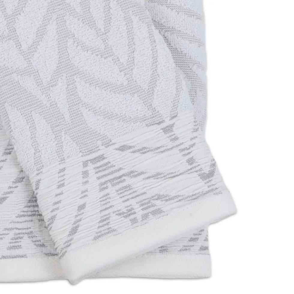 Coppia asciugamani Spugna Jacquard Soledad Bianco