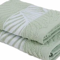 Coppia asciugamani Spugna Jacquard Wyle Salvia