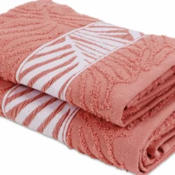 Coppia asciugamani Spugna Jacquard Wyle Ruggine