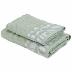 Coppia asciugamani Spugna Jacquard Rith Salvia
