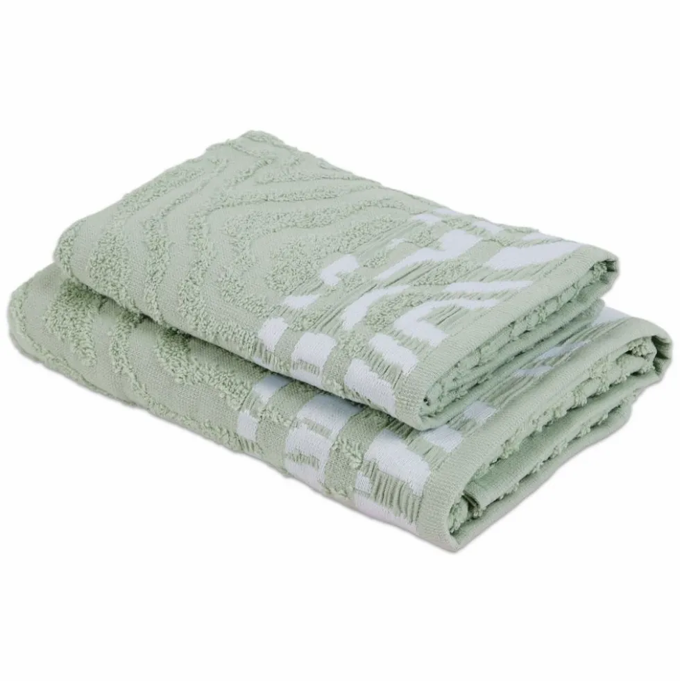 Coppia asciugamani Spugna Jacquard Rith Salvia
