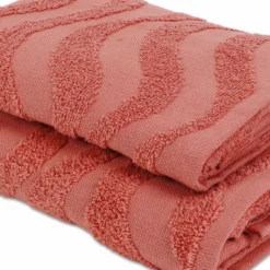 Coppia asciugamani Spugna Jacquard Illy Ruggine