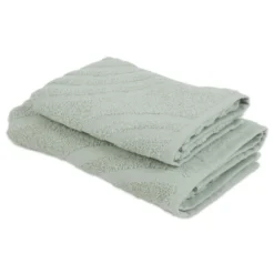 Coppia asciugamani Spugna Jacquard Norv Salvia