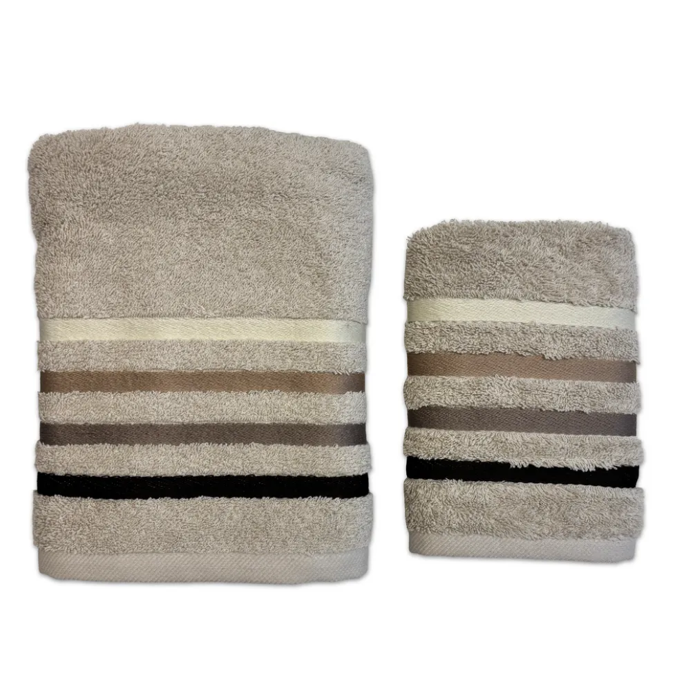 Coppia asciugamani Zeus Beige