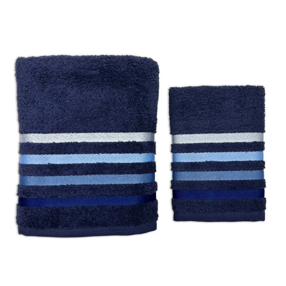 Coppia asciugamani Zeus Blu Navy