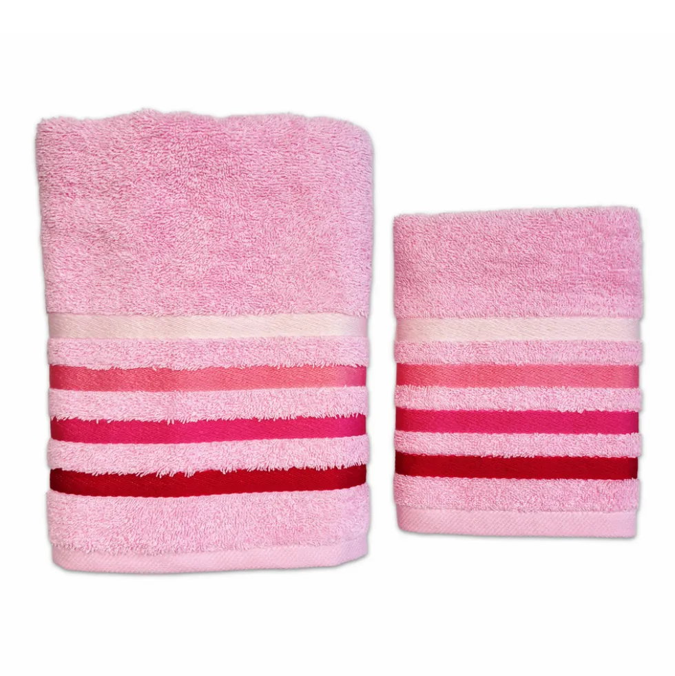 Coppia asciugamani Zeus Rosa