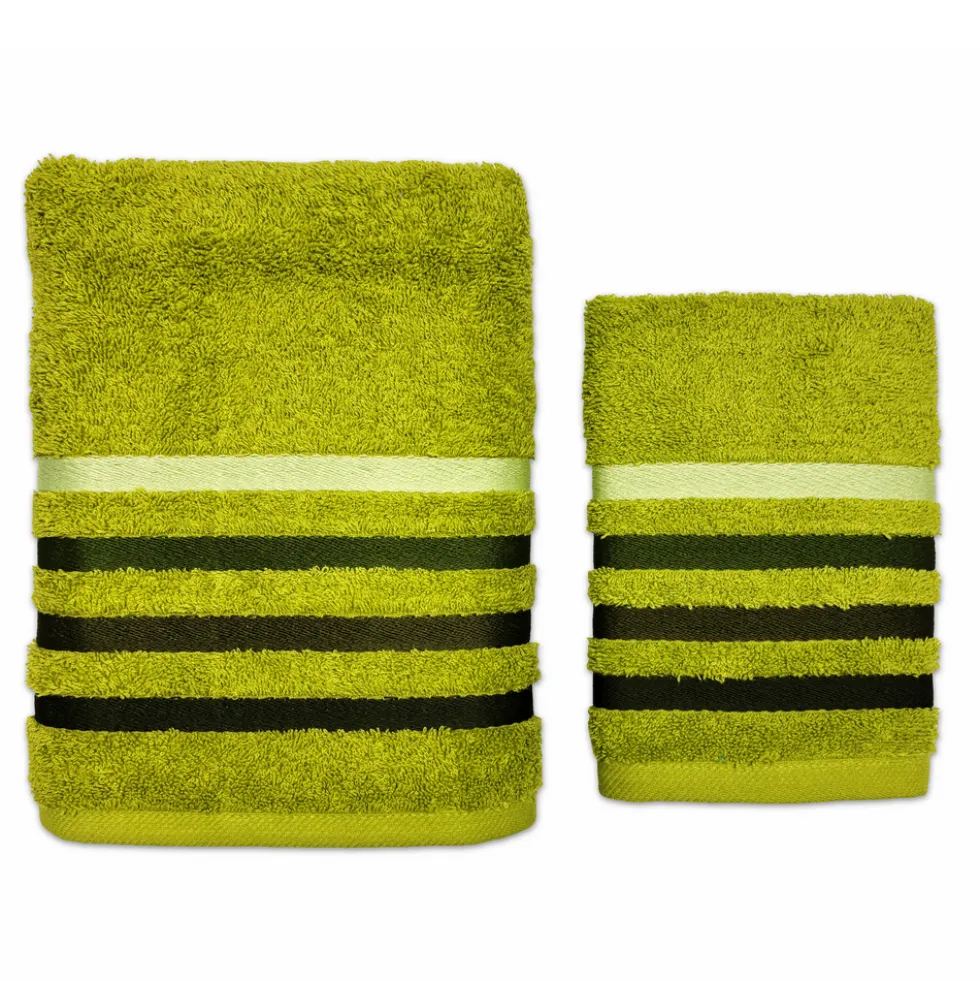 Coppia asciugamani Zeus Verde Oliva