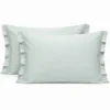 Coppia Federe con volant Salvia