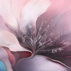 Coppia Federe Decoration Disegno 10 Fiori Rosa Azzurro