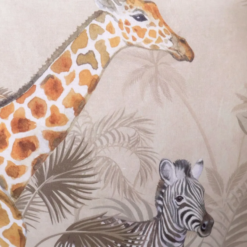 Coppia Federe Decoration Disegno 06 Animali Savana