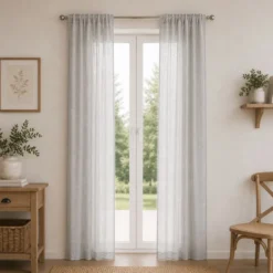 Coppia tende Portafinestra Alsace Grigio 60 x 240