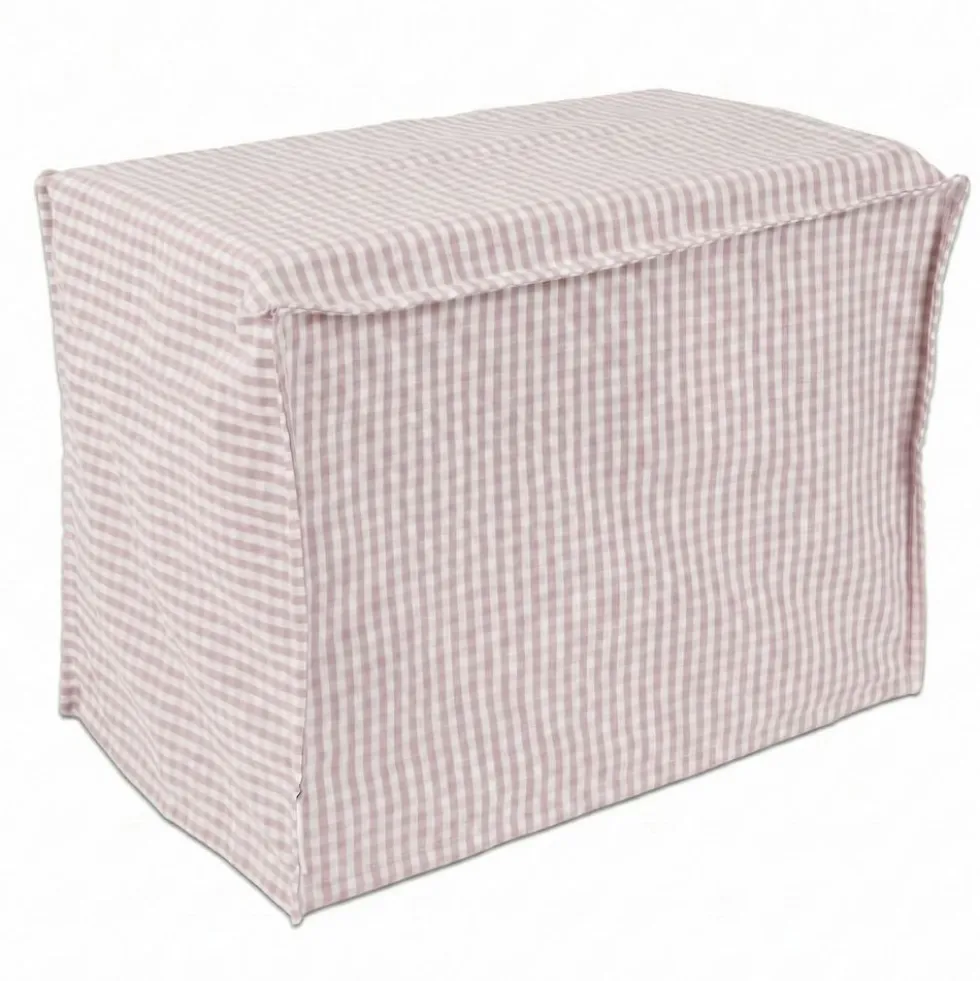 Copriaffettatrice in Cotone Quadretto piccolo Rosa