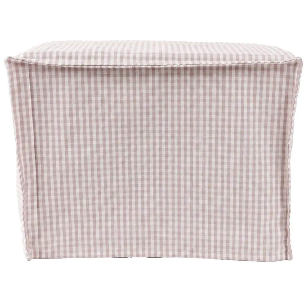 Copriaffettatrice in Cotone Quadretto piccolo Rosa
