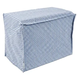 Copriaffettatrice in Cotone Quadretto piccolo Azzurro