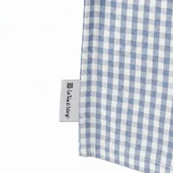 Copriaffettatrice in Cotone Quadretto piccolo Azzurro