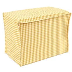 Copriaffettatrice in Cotone Quadretto piccolo Giallo