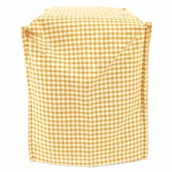 Copriaffettatrice in Cotone Quadretto piccolo Giallo