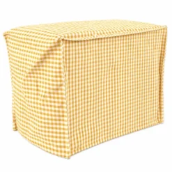 Copriaffettatrice in Cotone Quadretto piccolo Giallo