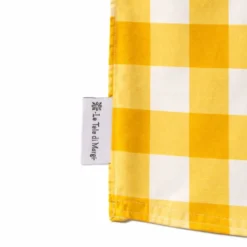 Copriaffettatrice in Cotone Quadretto grande Giallo