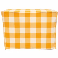 Copriaffettatrice in Cotone Quadretto grande Giallo