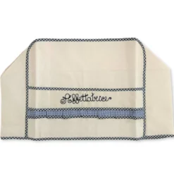 Copriaffettatrice ricamato blu piccolo