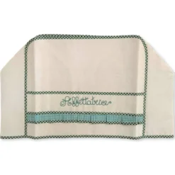 Copriaffettatrice ricamato verde grande