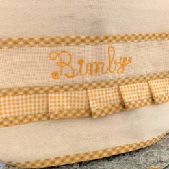Copri Bimby ricamato giallo