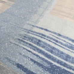 Copridivano Copriletto in piquet Zig Zag Moderno Blu Matrimoniale