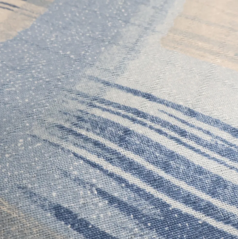 Copridivano Copriletto in piquet Zig Zag Moderno Blu Singolo