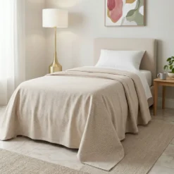 Copridivano Copriletto in piquet Sassolini Beige Singolo