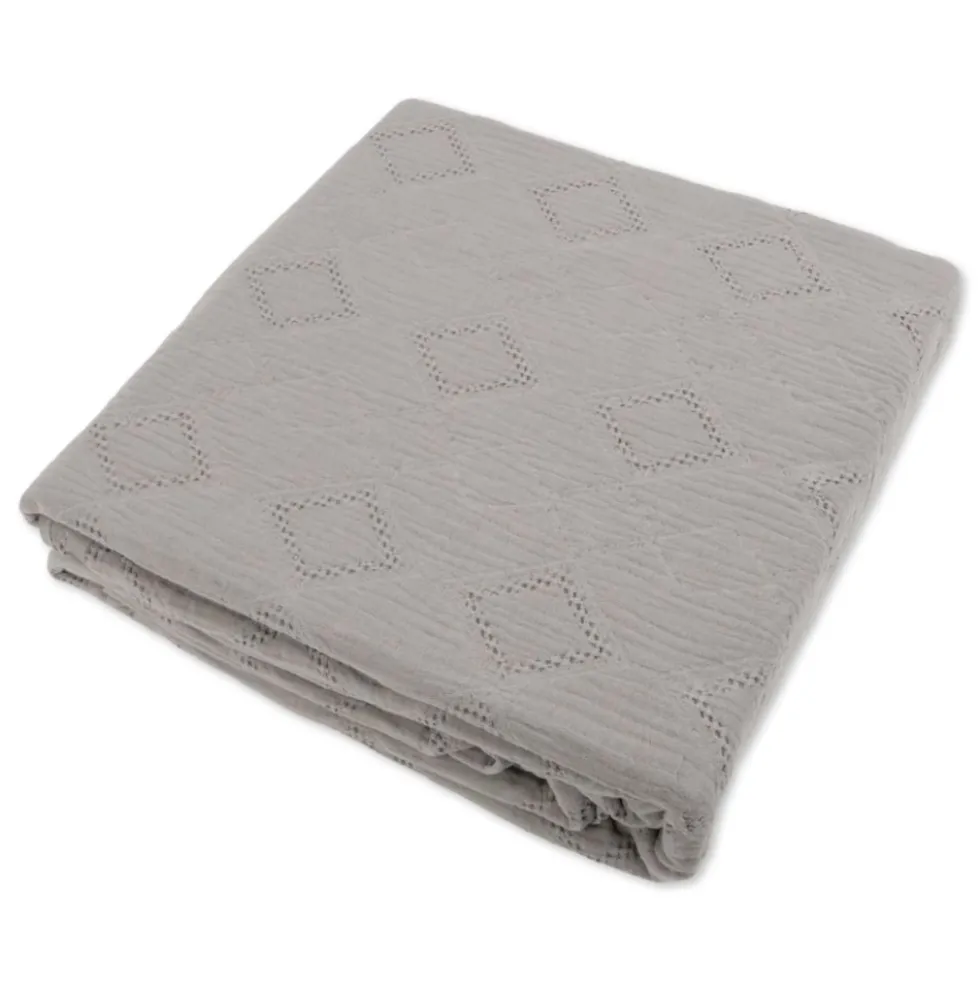 Copridivano Copriletto Jacquard Wenda Grigio 260x260