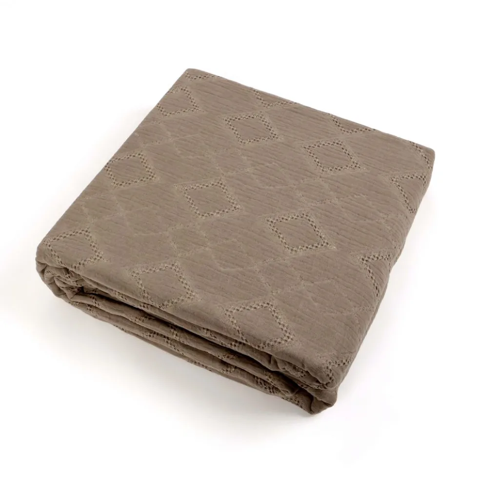 Copridivano Copriletto Jacquard Wenda Tortora 260x260