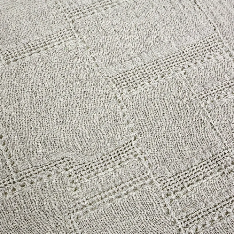 Copridivano Copriletto Jacquard Mirion Grigio 170x260
