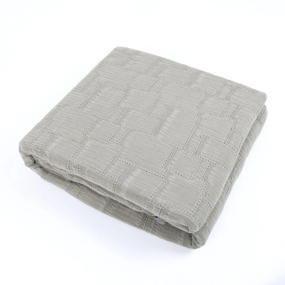 Copridivano Copriletto Jacquard Mirion Grigio 170x260