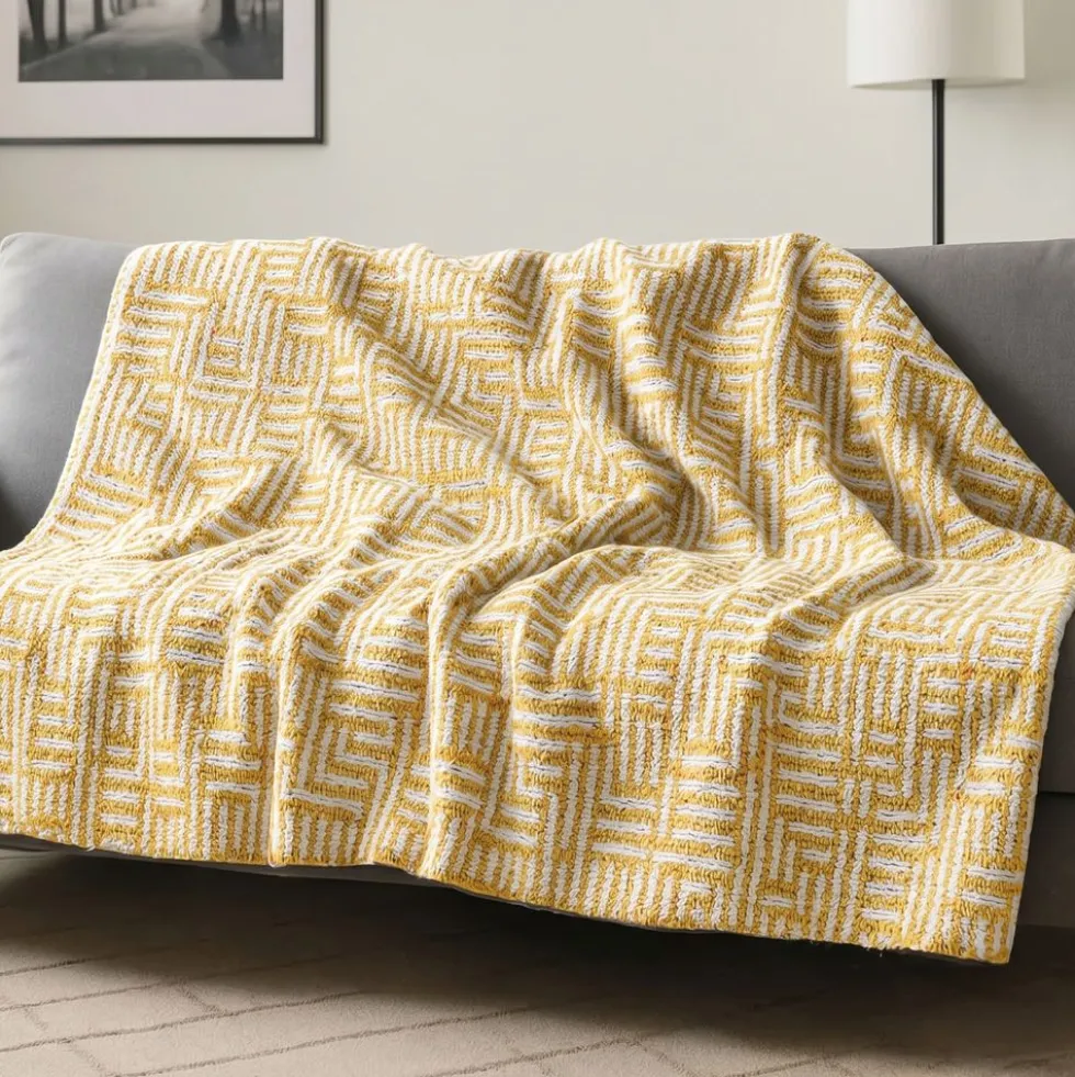 Copridivano Copriletto Sheick Giallo 170x250