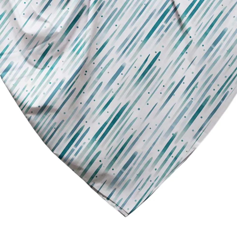 Copridivano copritutto cotone leggero Lyra riga azzurra 260 x 295