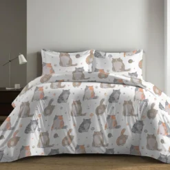 Copridivano copritutto cotone leggero gatti e gomitoli 260 x 290