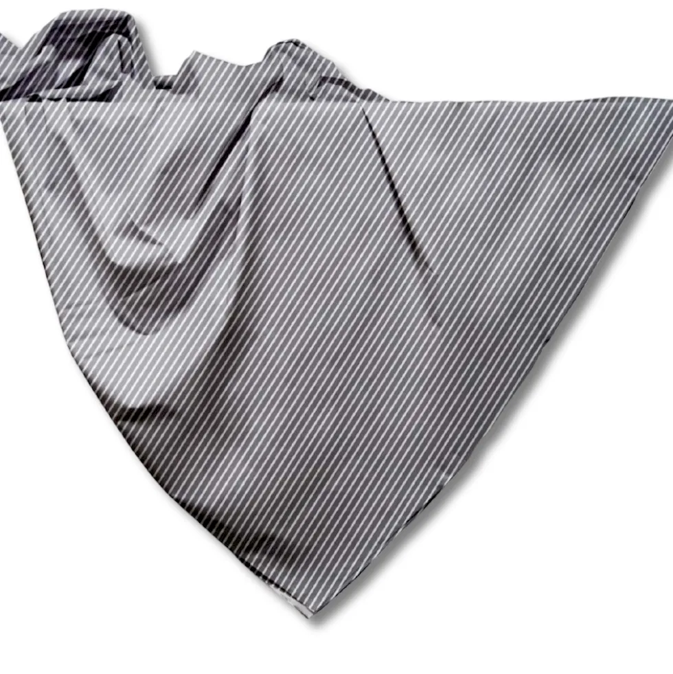 Copridivano Copritutto cotone leggero Manhattan riga grigio 260 x 280