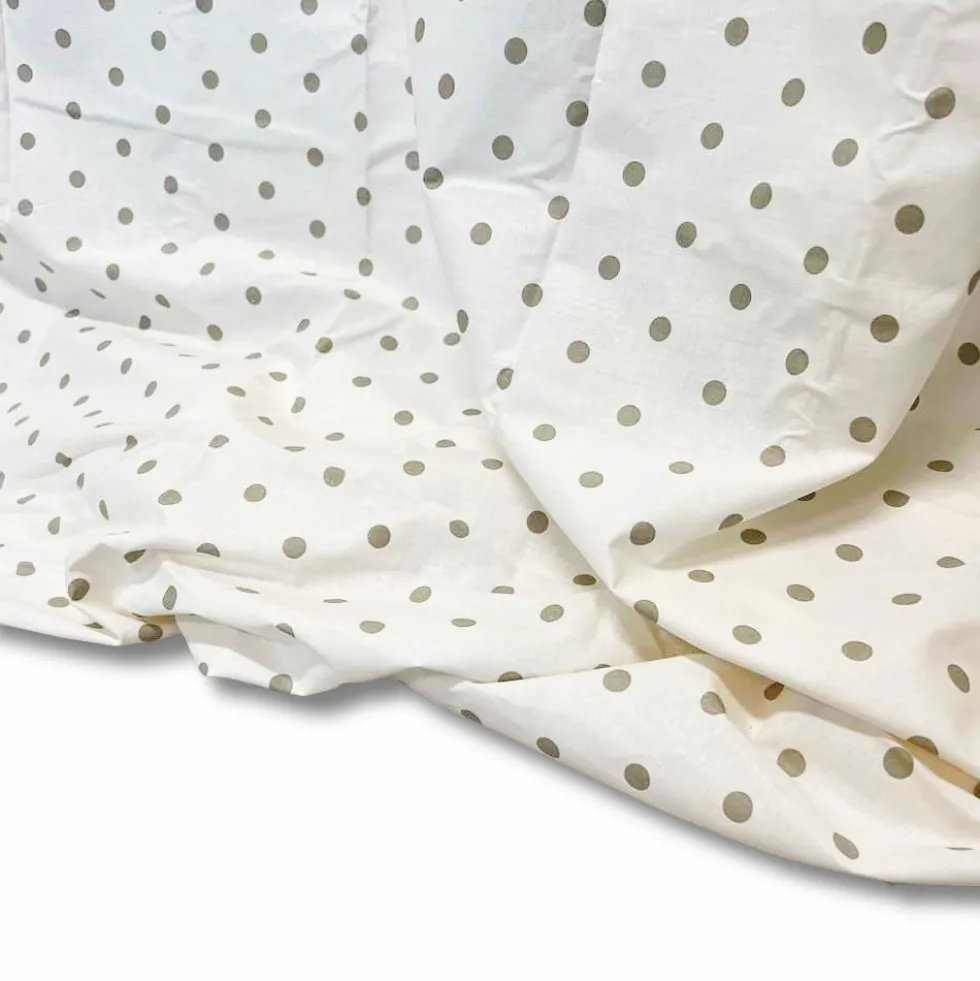 Copridivano Copritutto cotone leggero pois lino 260 x 280