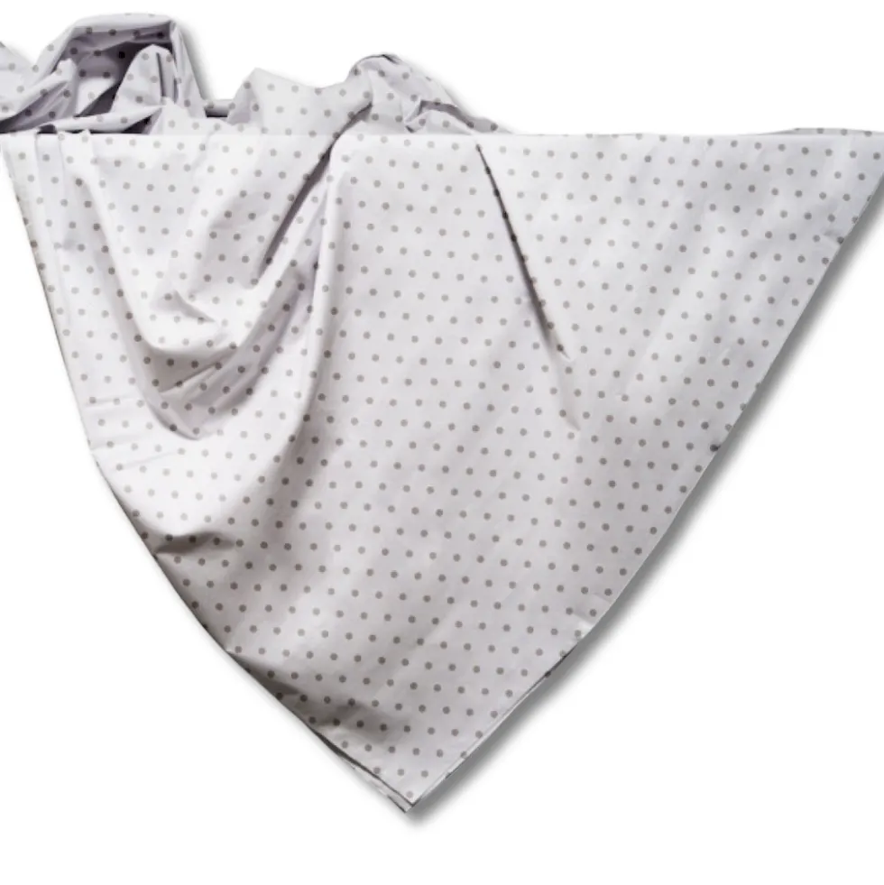 Copridivano Copritutto cotone leggero manhattan pois grigio 260 x 280