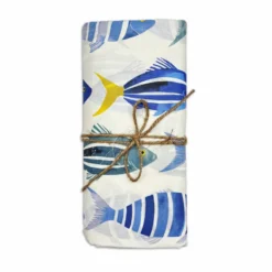 Copridivano copritutto cotone leggero Sespi pesci blu 170 x 295